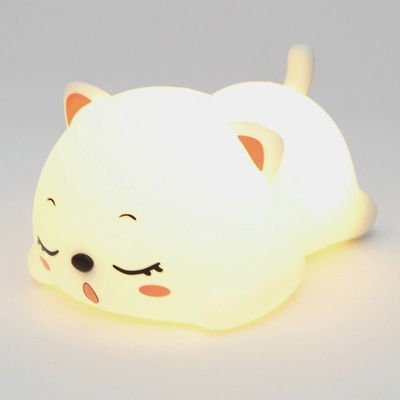 VELADOR INFANTIL A PILA LUZ DE NOCHE GATO