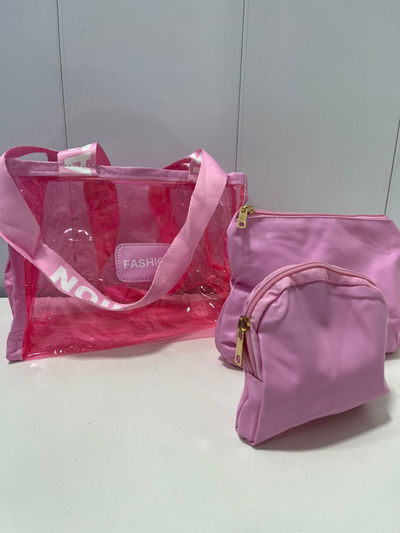 SET 3 BOLSOS TRANSP 