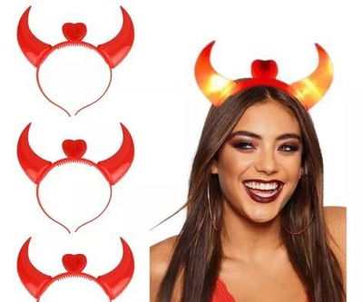 Vincha diabla led x 10 unidades