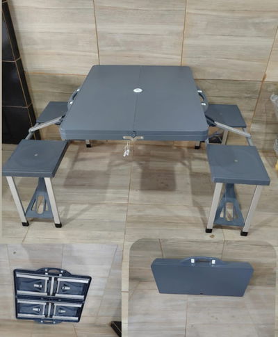 SET PLEGABLE DE CAMPING CON 4 ASIENTOS