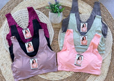 Corpiños deportivos anchos sin costura Color