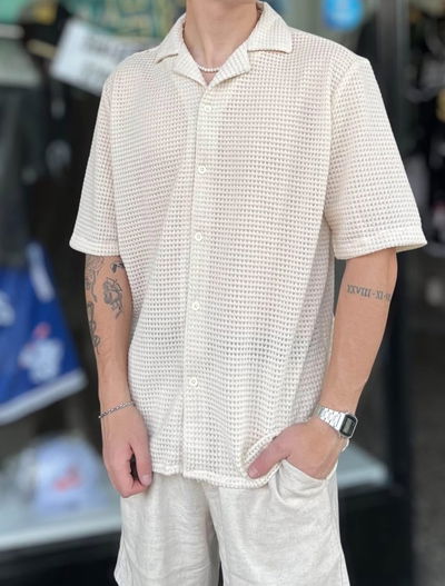 Camisa crochet oversize