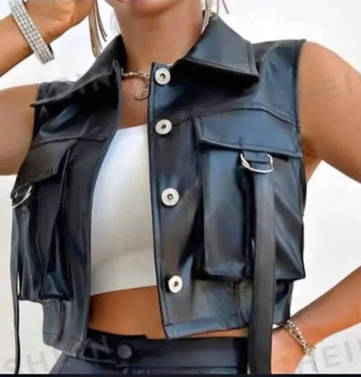 Chaleco eco cuero 