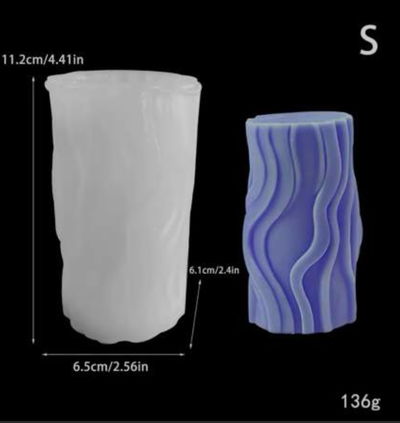 Molde de silicona para velas Olas
