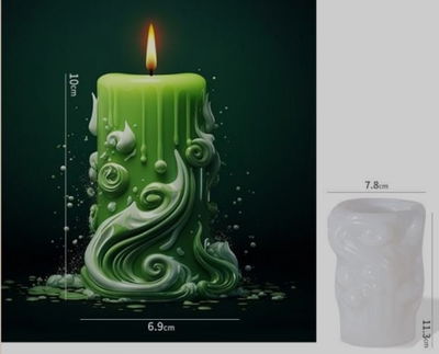 Molde silicona para vela fantasía