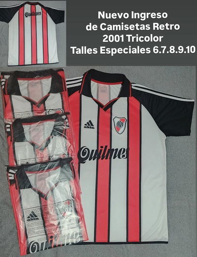 Camiseta River tricolor retro talle especial