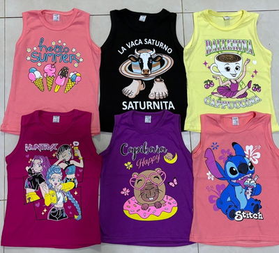 Musculosa nene/nena x 6 unidades 