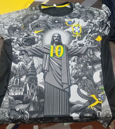 Camiseta Brasil Cristo talles especial