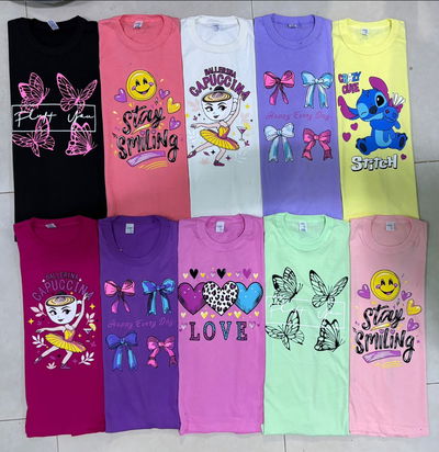 Remera Juvenil nena/nene x 6 unidades 