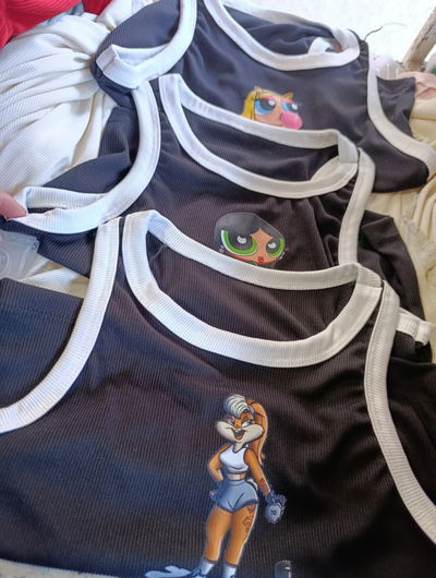 Musculosas estampadas surtidas x 5 unidades