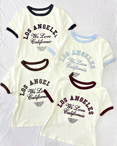 Remera Oversize Los ángeles estampada 