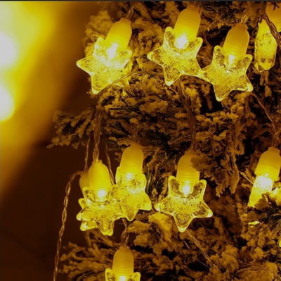 Guirnalda Led estrella cálida/multicolor