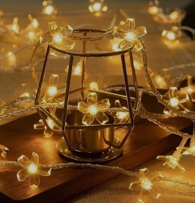 Guirnalda Luces Led florcitas cálida/multicolor