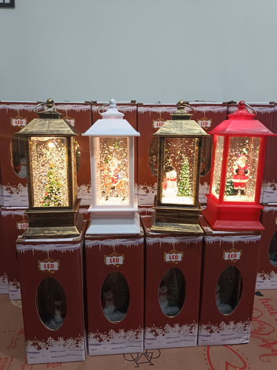 PACK X 2 -  LÁMPARA "FAROL NAVIDEÑO"