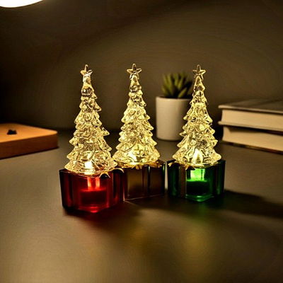 VELA A PILA ARBOL NAVIDEÑO EN CAJA X 12 unidades