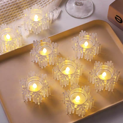 VELA A PILA NIEVE EN CAJA X 12 UNIDADES