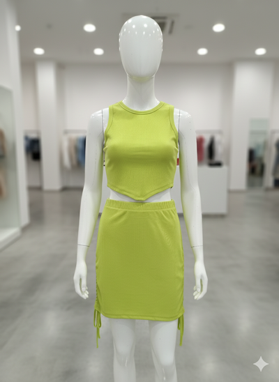 Conjunto Morley Dama Verde manzana