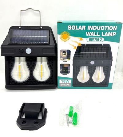 LAMPARA EXTERIOR 2 FOCOS 18 W SOLAR