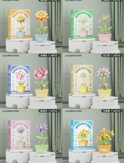 Bloques Para Armar Flores Modelo Surtido