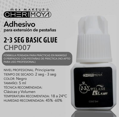 Adhesivo para extensión de pestaña de práctica 5ml Basic Glue 2-3s Cherimoya