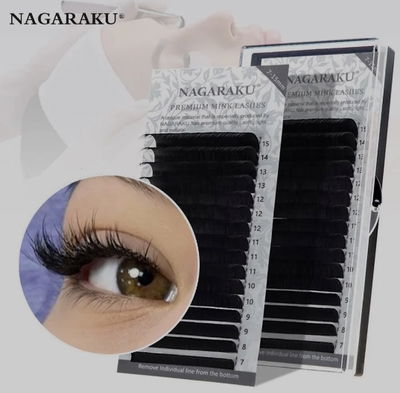 Pestañas Nagaraku Natural Extensión Pelo x pelo