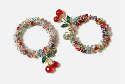 PACK X 4 - PULSERA/COLITA DE CEREZA