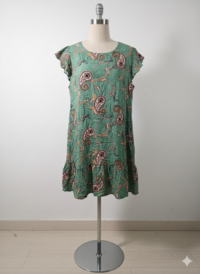 Vestido de Fibrana Dama Estampado