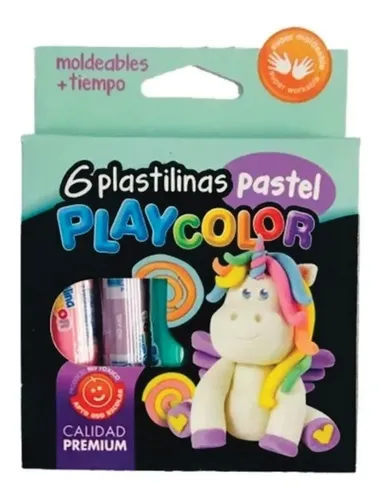 Pack x 3 - caja de Plastilinas Pastel Playcolor X 6 Colores