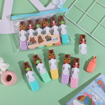 RESALTADOR CAPYBARA 6 PCS