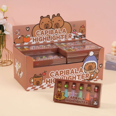 RESALTADOR CAPYBARA 6 PCS EN DISPLAY