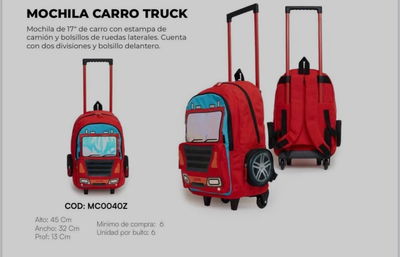Mochila Carro Truck 