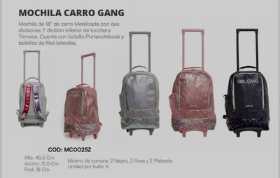 Mochila carro Gang