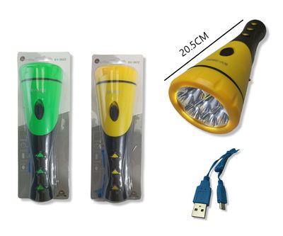 Linterna recargable 7 led usb