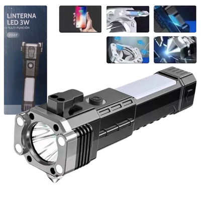 Linterna led 3w 4 funciones