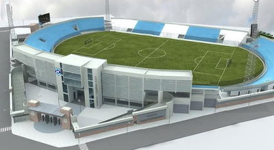 Maqueta Estadio Gimnasia de Jujuy 20 x 30cm