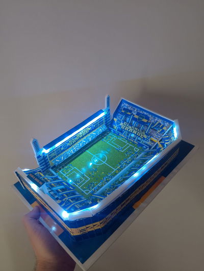 Maqueta Estadio La bombonera Boca juniors con público 27 x 37cm