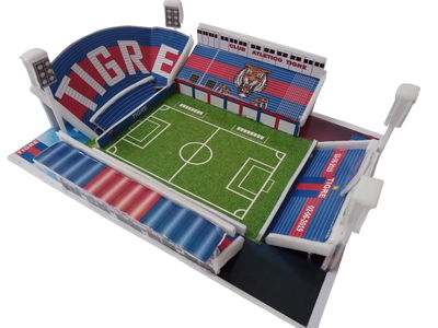 Maqueta Estadio José Dellagiovanna - Club Atlético Tigre 20 x 30cm