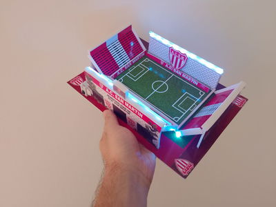 Maqueta Estadio Ldor General San Martín - Atlético Club San Martín de Mendoza 20 x 30cm
