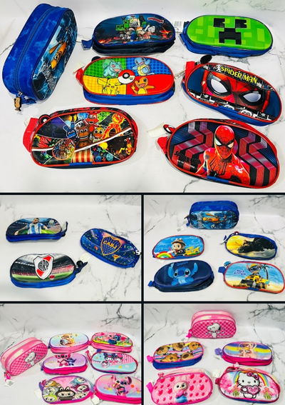 Cartuchera 3D personajes 1 cierre 