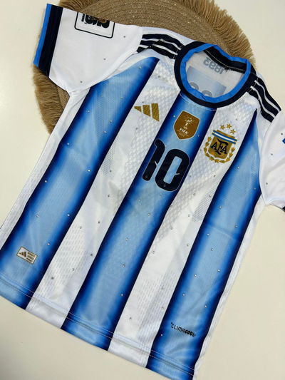 Camiseta Argentina Titular 2026 niñas con strass