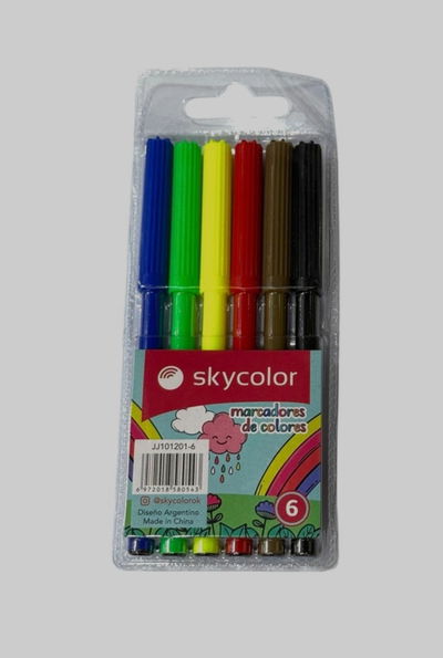 Marcadores Skycolor x6un  x12pcs