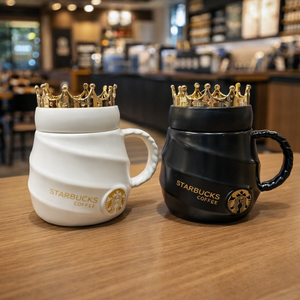 Taza Starbuck con tapa corona