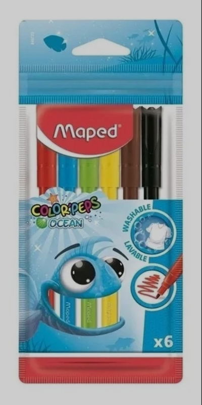 Marcadores Maped x 6un x6pcs