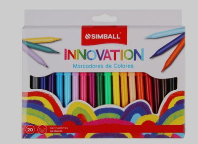 Marcadores Simball x20un x 6pcs