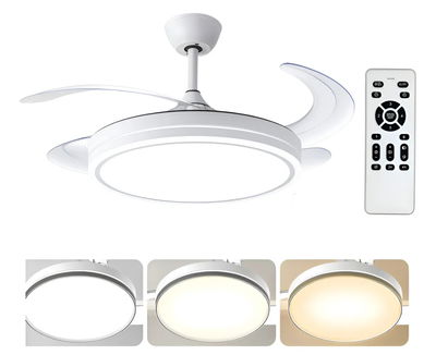 VENTILADOR RETRÁCTIL 43" BLANCO / NEGRO