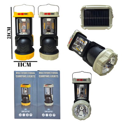 FAROL LINTERNA LED SOLAR CAMPING 220 RECARGABLE