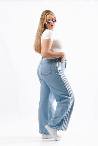 Pantalon Wide leg tiras 