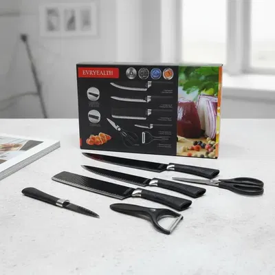KIT DE CUCHILLOS COCINA MULTIUSO EVCRIERH 238A x6