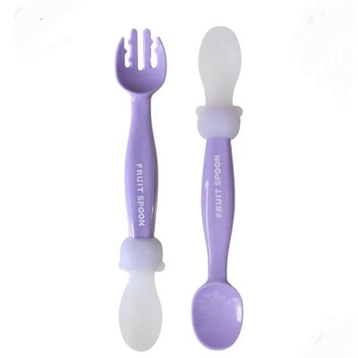 CUHCARA y TENEDOR PLASTICO Y SILICONA