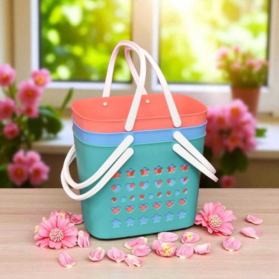 Canasto Calado con Manija Pastel